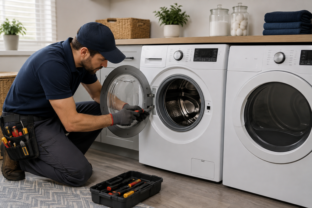 Daniel Appliance Repair technician performing washer repair in Charleston, SC