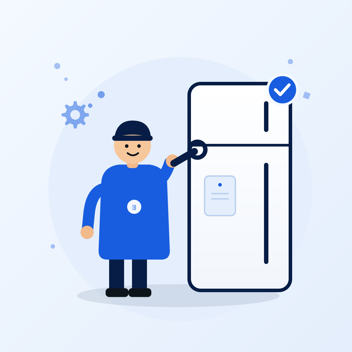 Daniel Appliance Repair technician servicing a refrigerator